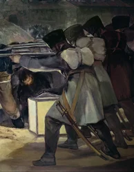 (dettaglio) Fanteria in Il 3 maggio 1808, Madrid