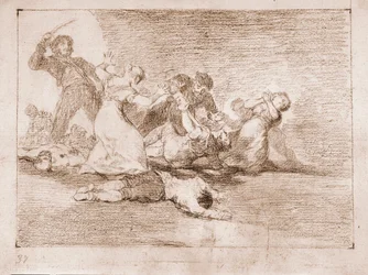 I disastri della guerra: Profitto infame (disegno preparatorio)