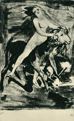 Strega che cavalca una capra, fine XVIII-inizio XIX secolo, 1943