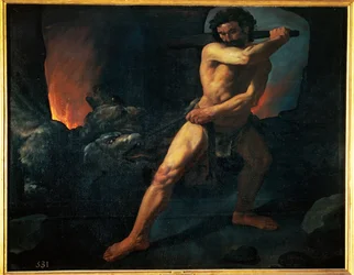 Ercole e Cerbero (dipinto su tela)