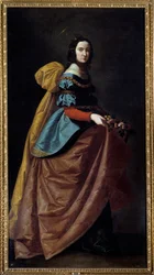 Rappresentazione di Santa Elisabetta del Portogallo (1271-1336) (o Santa Casilda di Burgos) Dipinto di Francisco de Zurbarán (1598-1664) 1640