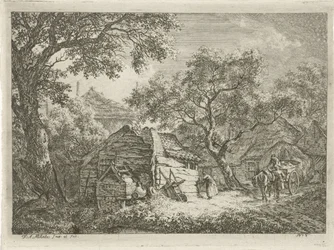 Fattoria circondata da alberi