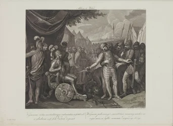 Wichmann II il Giovane si arrende a Mieszko I di Polonia di Smuglewicz, Franciszek (1745-1807). Litografia, fine XVIII sec.. Collezione privata