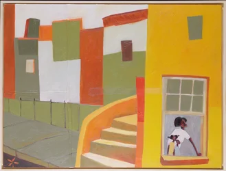 Brownstone Blues, 2000 (tecnica mista su tela)