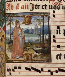 Dio circondato da uccelli e animali, Antifona per la Settuagesima (3ª domenica prima della Quaresima), c.1490-1500