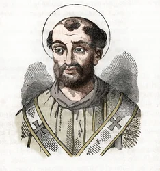 Rappresentazione di Papa Fabiano, da Misteri del Vaticano di Franco Mistrali