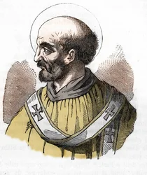 Rappresentazione di Papa Sisto II, da Misteri del Vaticano di Franco Mistrali