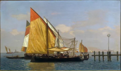 Barche e pescatori a Venezia