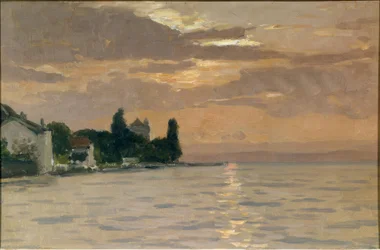 Il lago e il Giura dalla sponda savoiarda