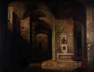 La cripta della basilica di San Martino ai Monti a Roma