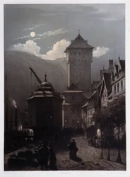 Castello Boppart - in "Il Reno monumentale e pittoresco", litografie di Fourmais e Stroobant
