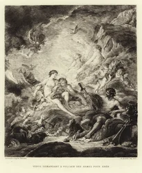 Venere chiede a Vulcano armi per Enea