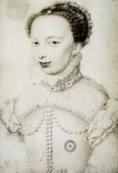 Ritratto di Margherita di Valois, nota come regina Margot (1553-1615), regina di Navarra, prima moglie di Enrico IV, da François Clouet