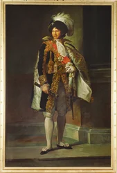 Gioacchino Murat, generale, re di Napoli, marito di Carolina Bonaparte, sorella di Napoleone... (dipinto su tela)