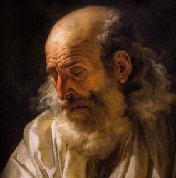 Vecchio che legge, 1772-1773 circa (olio su tela)