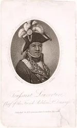 Toussaint Louverture (ca. 1743-1803), capo dei ribelli francesi a Santo Domingo, inciso da Holl, pubblicato da H. D. Symonds, 1802
