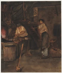 Studio per La bottega del fabbro: Ricordo di Le Tréfort