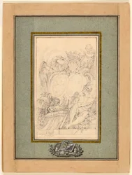 Ex libris araldico per Crozat, Barone di Thiers
