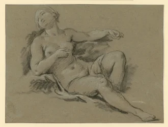 Figura di nudo femminile in posizione sdraiata