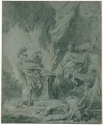 Muzio Scevola mette la mano nel fuoco