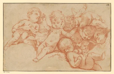 Putti che giocano (controstampa)