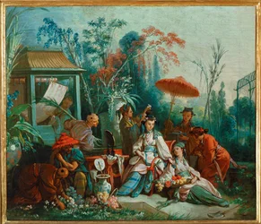 Il giardino cinese (dipinto su tela)
