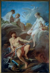 Venere chiede armi a Vulcano per Enea