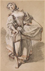 Giovane contadina che danza