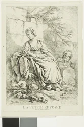 Giovane donna che riposa