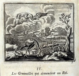 Favole di Jean de La Fontaine (1621-95). Illustrazione di François Chauveau (1613-1676). Edizione del 1728