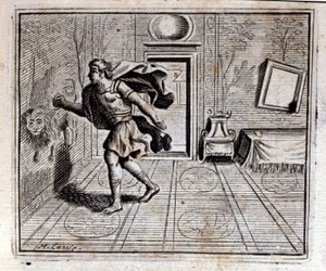 Oroscopo. Favole di Jean de La Fontaine. Illustrazione di François Chauveau. Edizione del 1728.