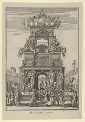 Arco trionfale eretto in onore del cardinale Mazzarino dopo il Trattato dei Pirenei..., ca. 1664-65