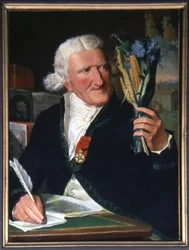 Parmentier con il tubero e il fiore di patata