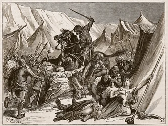Roberto di Normandia che raduna i crociati, illustrazione da 