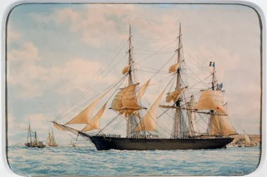 Clipper New York Ocean Herald, di Francois Roux, acquerello