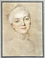 Ritratto di Jeanne Becu, Contessa (o Madame) di Barry (1743-1793) - disegno di François Drouais
