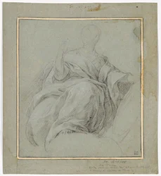 Studio di donna seduta e panneggiata (Studio per la figura allegorica "La Force")