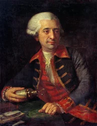 Ritratto di Antoine Louis Lavoisier (1746-1794) chimico francese in uniforme come Ispettore Generale delle Polveri degli Eserciti di Terra e Mare