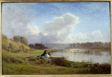Le rive della Senna a Meudon nel 1861