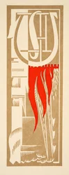 Illustrazione grafica da Prometeo incatenato di Eschilo, pub. 1941 (stampa pochoir)
