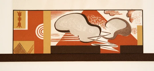 Illustrazione grafica da Prometeo incatenato di Eschilo, pub. 1941 (stampa pochoir)