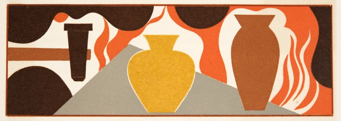 Illustrazione grafica da Prometeo incatenato di Eschilo, pub. 1941 (stampa pochoir)