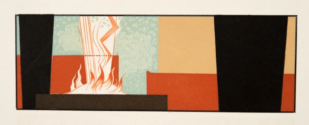 Illustrazione grafica da Prometeo Incatenato di Eschilo, pub. 1941