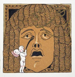 Naso solleticato da Cupido, da Personaggi di Commedia, pub. 1922