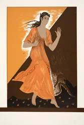 Pandora, da Prometeo incatenato di Eschilo, pub. 1941 (stampa pochoir)