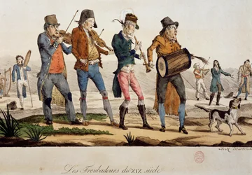 Trovatori di Francois Nicolas Martinet, stampa, Francia
