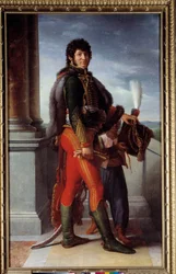 Ritratto a figura intera di Joachim Murat in uniforme da ussaro