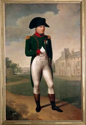Ritratto di Napoleone Bonaparte (1769-1821) davanti al castello di Malmaison