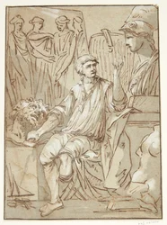 Uno scultore nel suo studio