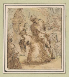Decapitazione di un santo (Santa Caterina?)